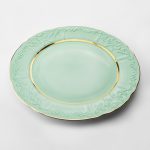 Vintage Plate Green Gold 32cm Vj02