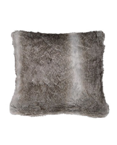 Faux Fur Cushion Brown