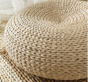 Rattan Floor Pouf